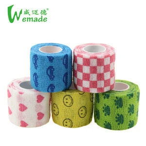 Horse care products medical colored nonwoven elastic self adhesive adherent hoof leg vet wrap cohesive horse bandage for animals