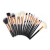 Hot Sale Fashion 15pcs Makeup Brush Set Cosmetic Make Up Tools Kit Womans Toiletry Kit with bag