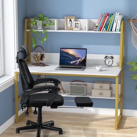 hot sale furniture stable Laptop Executive computer modern office desk with bookcase