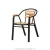 Import Hot Sale Garden Wicker Rattan Chair teak for Outdoor restaurant use metal chair from China