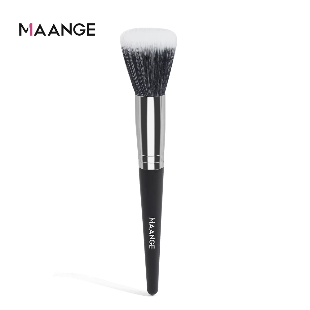 Hot Sale MAANGE Black Vegan Nylon Hair Cosmetic Blush Brushes Private Label Cosmetic Brush Makeup single brushes