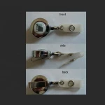 Hot Sale Metal Steel Retractable Badge pull key Holder Pull Reel with lanyard/id badge holder