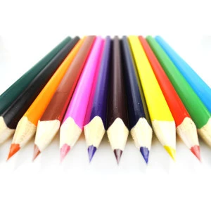 Hot sale non toxic 12pcs high quality cheap price promotion erasable unbreak Jumbo sharpened kids and school wood color pencil