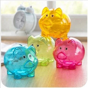 Hot sale pig plastic piggy bank,plastic coin bank,plastic money box