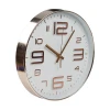 Hot sale plastic frame+glass face kitchen wall clock for home decoration