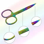 Hot Sale Professional Stainless Steel Makeup Beauty Eyebrow Cuticle Manicure Scissors Clip Tweezer