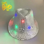 Hot Sale Sequin LED Light Up Party Fedora Hat