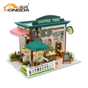 Hot Sale Toy Kids Wooden Doll Villa With Doll Room Furniture Doll House