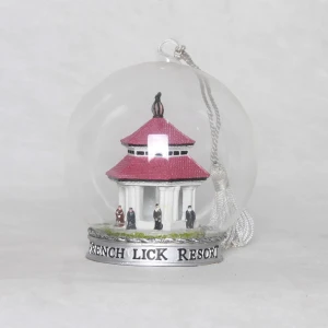 Hot Sell Souvenirs Gifts Glass ball With Resin Building Custom  Snow Globe Ornaments