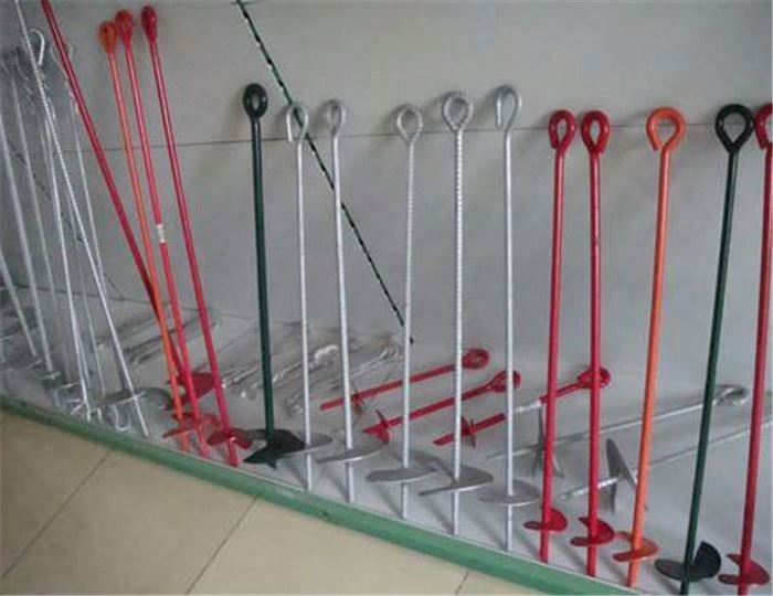 hot selling and good quality powder coated galvanized earth auger pole anchors