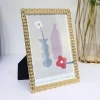 Hot Selling Striped Frame Zinc Metal Photo Frame Table Home Ornament Decoration Gift Factory Wholesale
