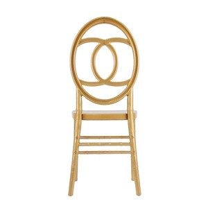 Hotel Stackable Gold Color Acrylic PC Resin Phoenix Dining Chairs