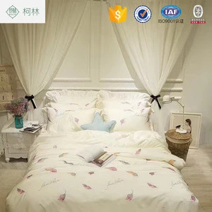 hotsale home hotel textile top quality 100% cotton ruffled comforter set wholesale luxury kids bedding sets