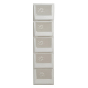 Household Small Stackable Drawer Storage White Plastic Shoe Parts Hardware Box  | livinbox MB-2705P