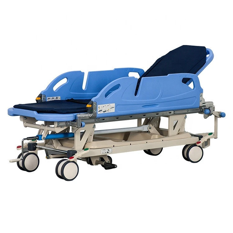 Hydraulic Hospital Bed Emergency Stretcher Trolley Patient Transfer Stretcher Ambulance Portable Rescue Tools