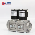 Industrial 24 volt double combined solenoid valve 2 inch for boiler