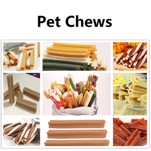 Industrial dog dry food extruder dog food snack chewing gum making pet dog food pellet processing machine