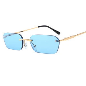 Ins Hot Style Vintage Design Gold Metal Frames Fashion Square Men Women Sunglasses