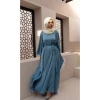 Islamic Clothing Caftan Muslim Butterfly Abaya Dress With Feathers For Dubai Womens