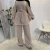 Import Islamic clothing dress Mid East Dubai fashion Muslim womens simple wide-leg pants Muslim lace-up suit Abaya Dress robe Kaftan from China
