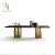 Import Italian luxury modern style wooden  marble Table and Chairs Sets for 8 /10 Persons stainless steel Kitchen Dining Room Furniture from China