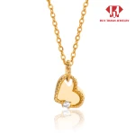 jewelry necklace chain 14k solid gold jewelry heart pendant necklace  HTJ brand Viet Nam jewelry manufacturer DCMAMD 194