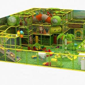 Jungle Theme Kids Indoor Playground Amusement Park Equipment Cheap Naughty Castle / Forty