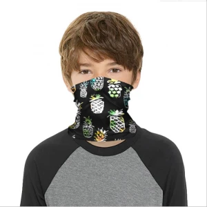 Kids Wholesale custom tube head scarf Sports cycling circular Neck gaiter Face Bandana Scarf with filter