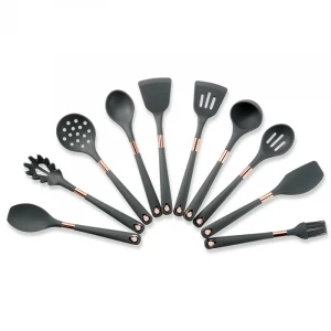 kitchenware cooking tool set accessories silicone and stainless steel serving kitchen utensils