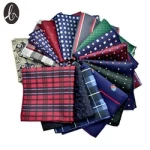Knife 100% silk printing hand rolled custom pocket square