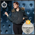 Korean Raccoon Fur Collar Polar Jacket Coat Women/ Modest Clothing