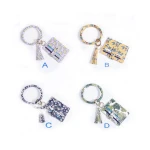 Large circle bangle keychain keyring wristlet keychainwristelet ID card holders credit cards wallets