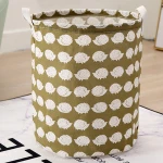 Large Sized Waterproof laundry basket  Coating Ramie Cotton Fabric Folding Laundry Hamper laundry bag  FF388