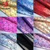 Laser Holographic Geometric Iridescent PU Faux Leather Fabric Bag Craft DIY Jewelry Clothing Sewing Material 20cm*120cm