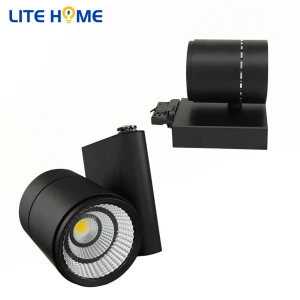 LED tracking light cob downlight power 40w black white aluminum for supermarket hotel home closing stores