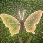 LED wedding Christmas decoration Indoor and outdoor props garden light up Electric luminous Butterfly wings moving 3d butterfly