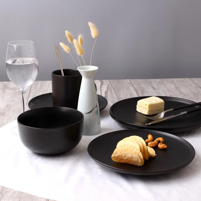 LFGB food grade eco bamboo fiber personalised kitchen plates luxury dinnerware sets tableware