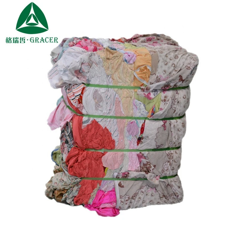 Light calico used clothing wiping rags textile waste recycling cotton rags waste