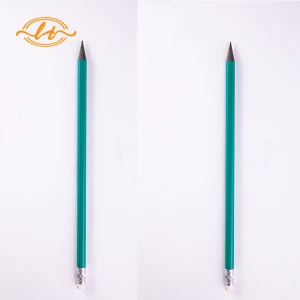 low MOQ non-toxic round recycled plastic pencil  presharpened black HB pencil in bulk