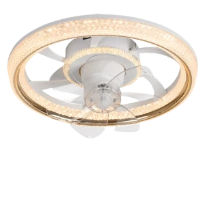 Low Profile Ceiling Fans with Light and Remote, Modern Ceiling Fan with Light, Dimmable Flush Mount LED Fan Light