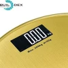 Luxury Chinese digital 200kg household electronic weighing scale with golden stainless steel surface in satin finishing