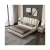Import luxury Indian wood double leather bed frame modern style bedroom sets leather beds from China
