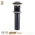 Made In China 40 mm 1/4 Stainless Steel Oil Rubbed Black Pop Up Drain Waste Vessel Sink Drain Without Overflow Shower Bath Drain