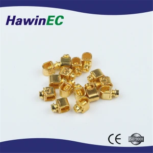 magnetic bimetal battery spring electrical contact