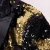 Import Male Fashion Plus Size Gold Black Purple Red Double-Color Sequins Tailcoat Stage Singers Wedding Grooms Tuxedo Blazer Coat Men from China