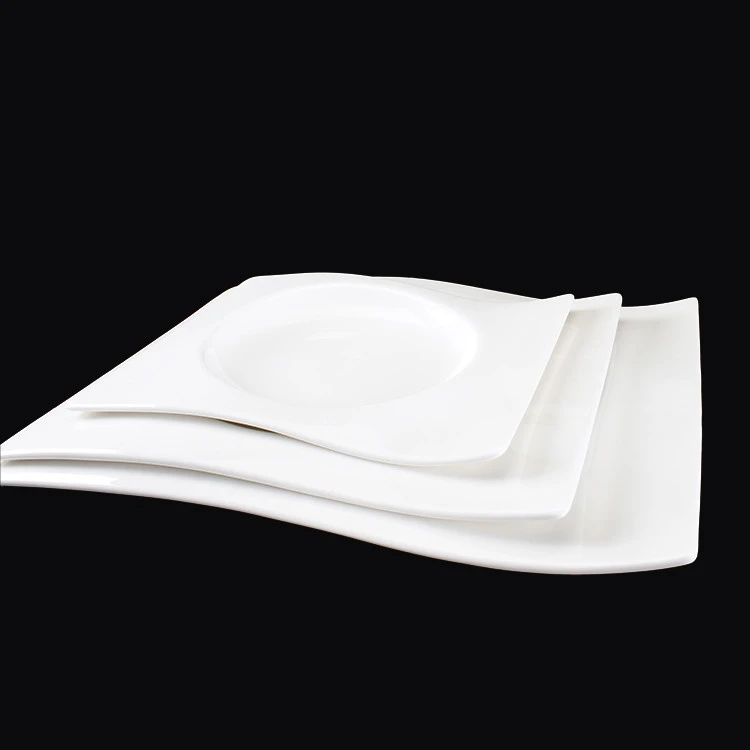 Manufacture wholesales custom hotel and restaurant used white bone china porcelain salad plate