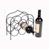matt black decorative wrouht iron tabletop wine racks and holder for 9 bottles