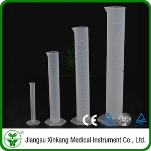 medical consumable  cylinder container with lid disposable Measuring Cylinder