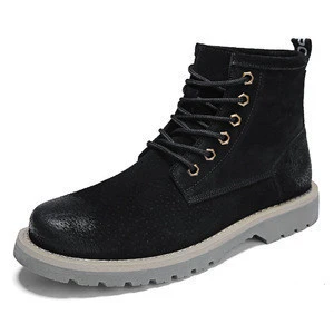 men leather boots, classical mens boots, latest design work boots men