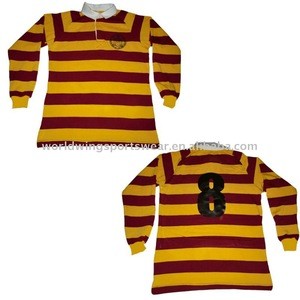 Men&#39;s long sleeve knitted rugby shirt